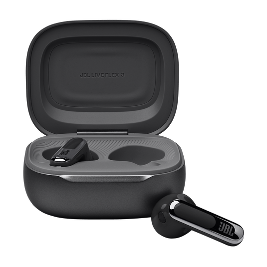 JBL Live Flex 3 - Black - True wireless noise-cancelling open-stick earbuds - Front image number null